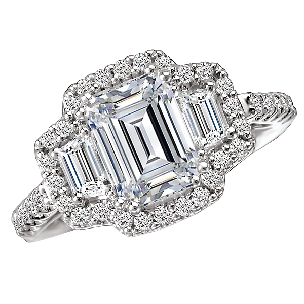 Halo Semi-Mount Diamond Ring