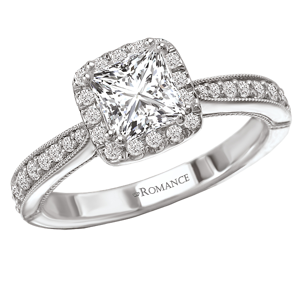 Halo Semi-Mount Diamond Ring