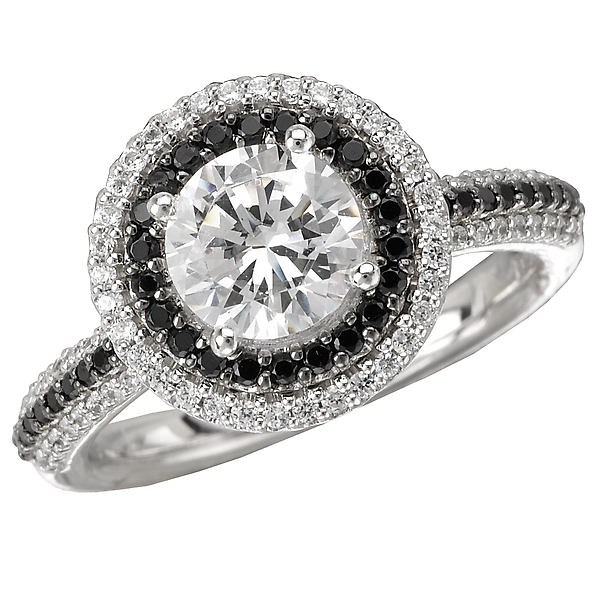 Halo Semi-Mount Diamond Ring