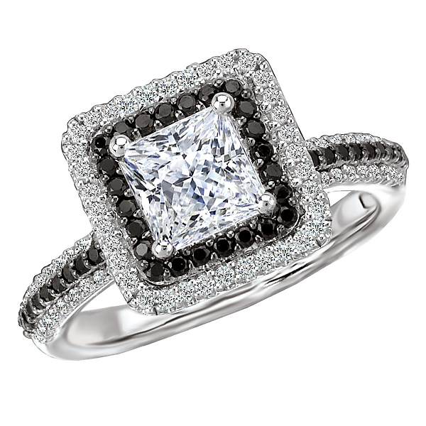 Halo Semi-Mount Diamond Ring