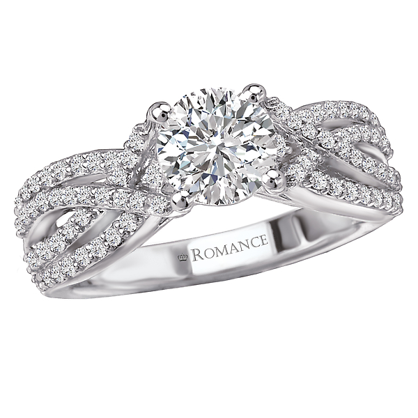 Split Shank Semi-Mount Diamond Ring