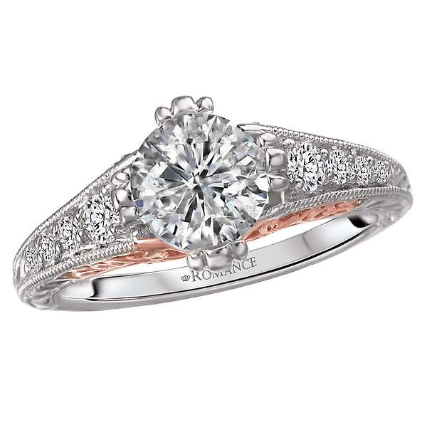 Two Tone Semi-Mount Diamond Ring