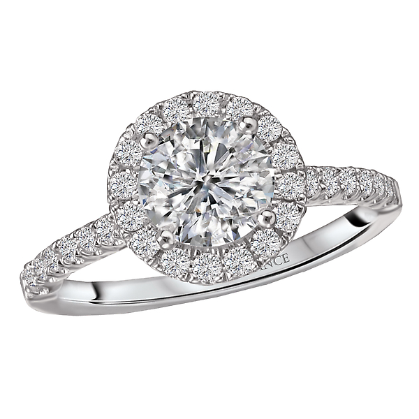 Halo Semi-Mount Diamond Ring