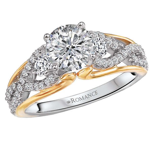 Two Tone Semi-Mount Diamond Ring