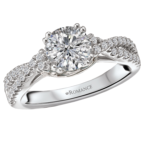 Split Shank Semi-Mount Diamond Ring