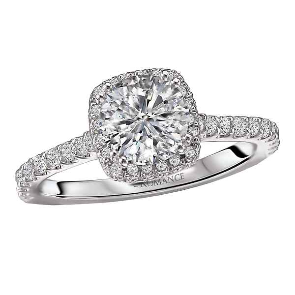 Halo Semi-Mount Diamond Ring