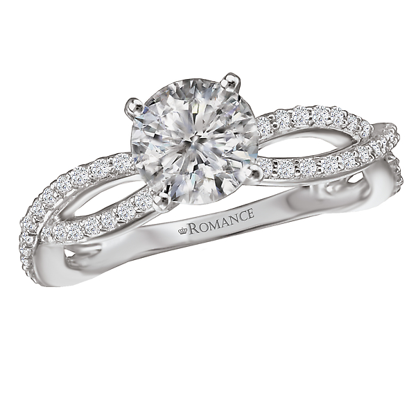 Peg Head Semi-Mount Diamond Ring