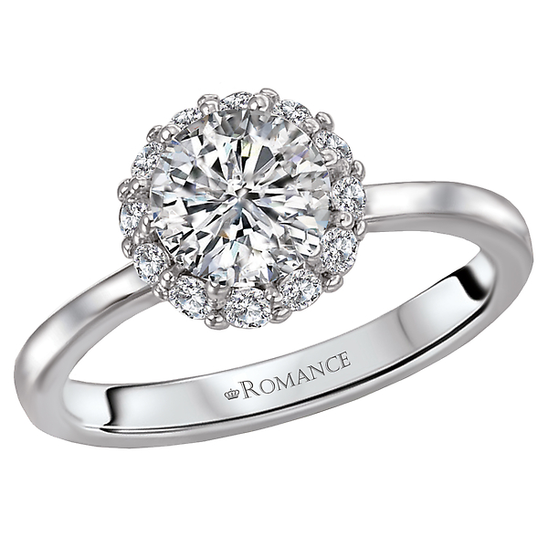 Halo Semi-Mount Diamond Ring