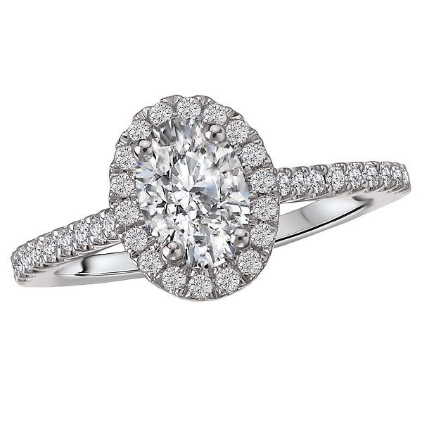 Halo Semi-Mount Diamond Ring