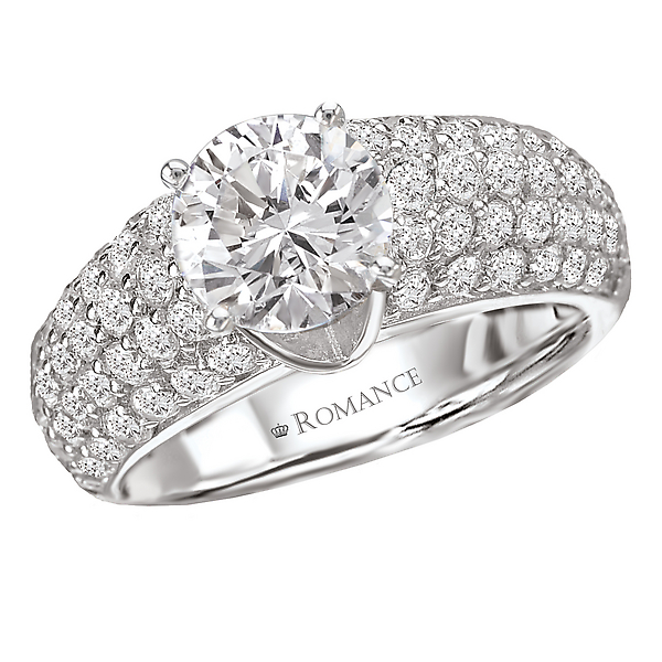 Peg Head Semi-Mount Diamond Ring