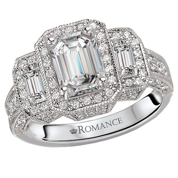 Halo Semi-Mount Diamond Ring
