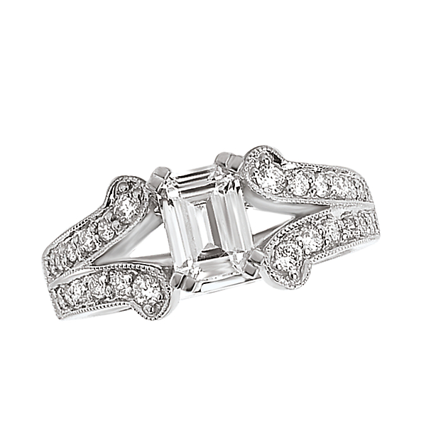 Split Shank Semi-Mount Diamond Ring