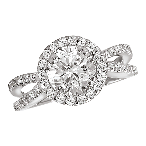 Split Shank Semi-Mount Diamond Ring