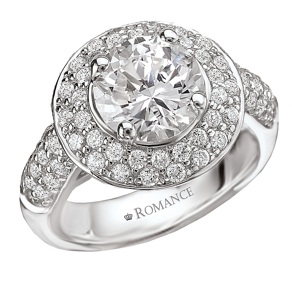 Halo Semi-Mount Diamond Ring