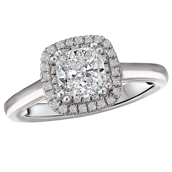 Halo Semi-Mount Diamond Ring