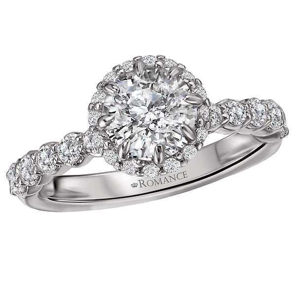 Halo Semi-Mount Diamond Ring
