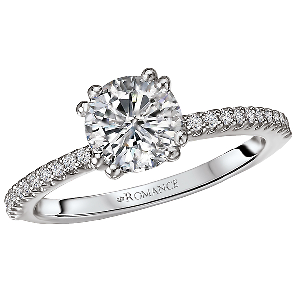Peg Head Semi-Mount Diamond Ring