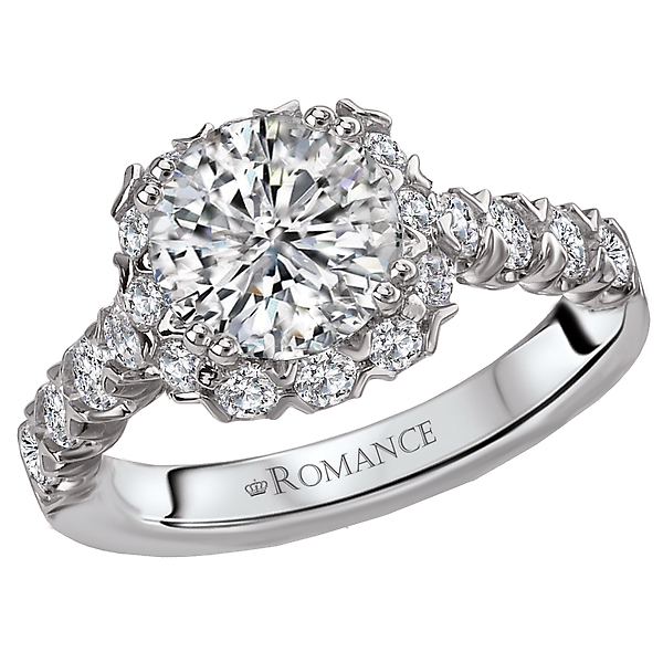 Halo Semi-Mount Diamond Ring