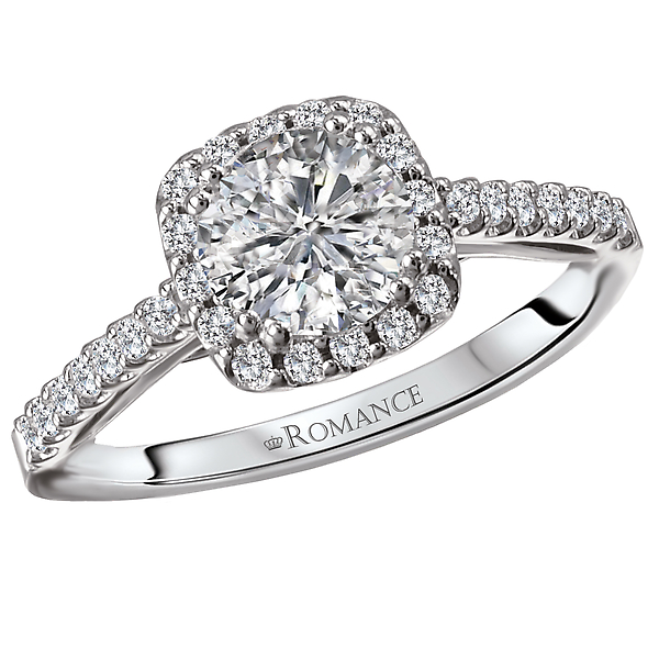 Halo Semi-Mount Diamond Ring