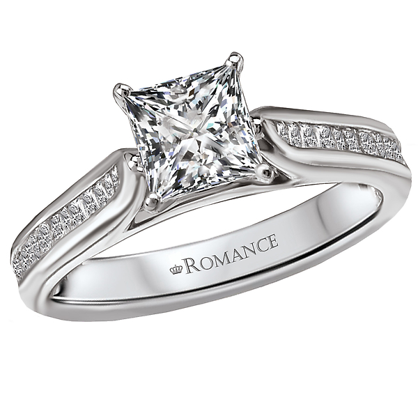 Peg Head Semi-Mount Diamond Ring
