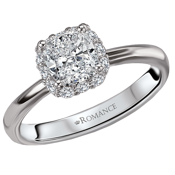 Halo Semi-Mount Diamond Ring