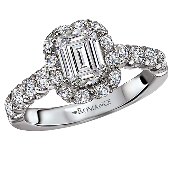 Halo Semi-Mount Diamond Ring
