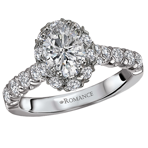 Halo Semi-Mount Diamond Ring