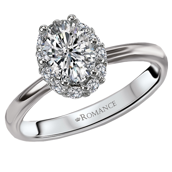 Halo Semi-Mount Diamond Ring