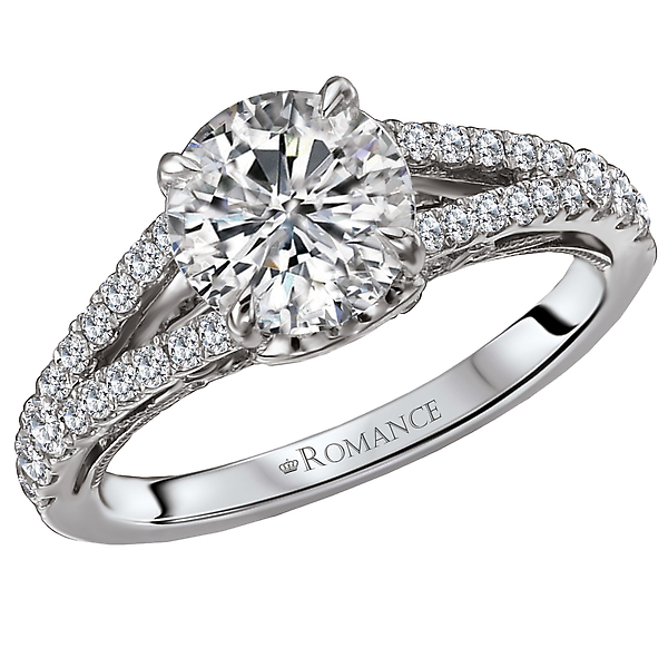 Split Shank Semi-Mount Diamond Ring
