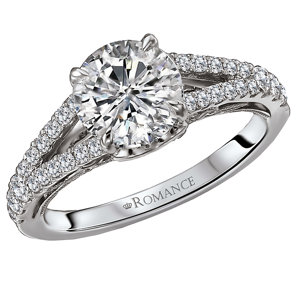 Split Shank Semi-Mount Diamond Ring