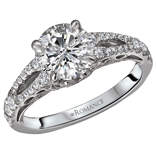 Split Shank Semi-Mount Diamond Ring