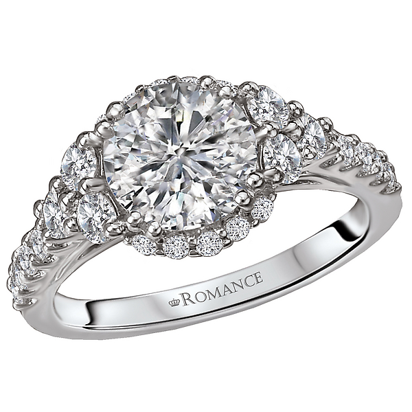 Halo Semi-Mount Diamond Ring