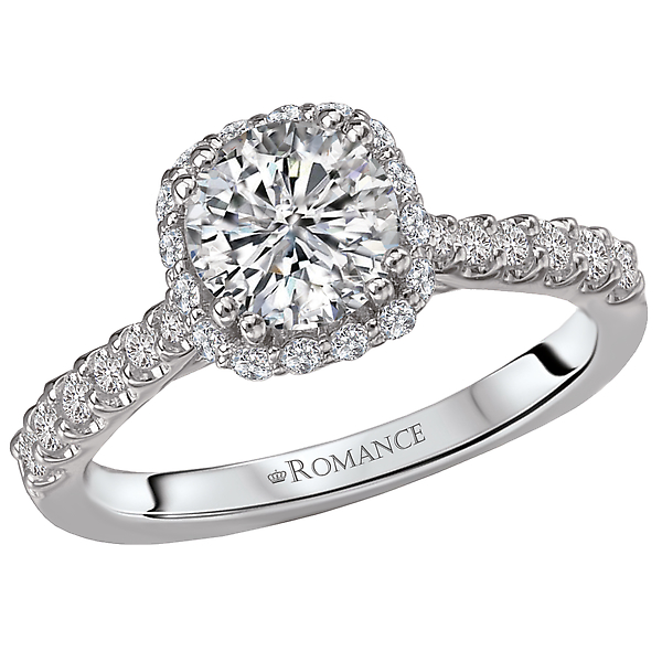 Halo Semi-Mount Diamond Ring