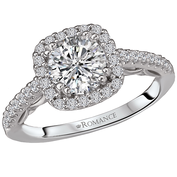 Halo Semi-Mount Diamond Ring