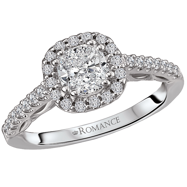 Halo Semi-Mount Diamond Ring