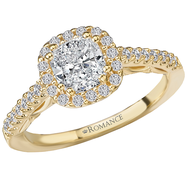 Halo Semi-Mount Diamond Ring