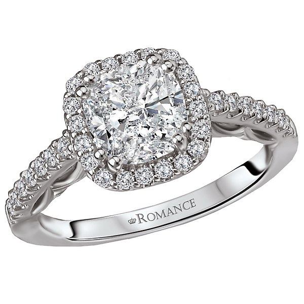Halo Semi-Mount Diamond Ring