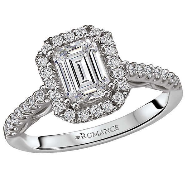 Halo Semi-Mount Diamond Ring