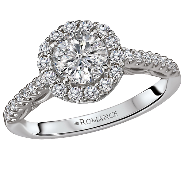 Halo Semi-Mount Diamond Ring