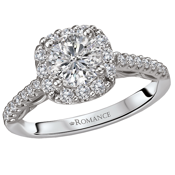 Halo Semi-Mount Diamond Ring