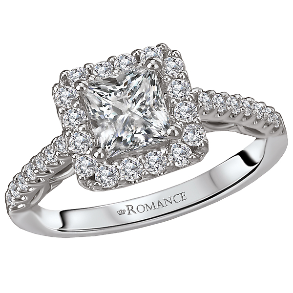 Halo Semi-Mount Diamond Ring