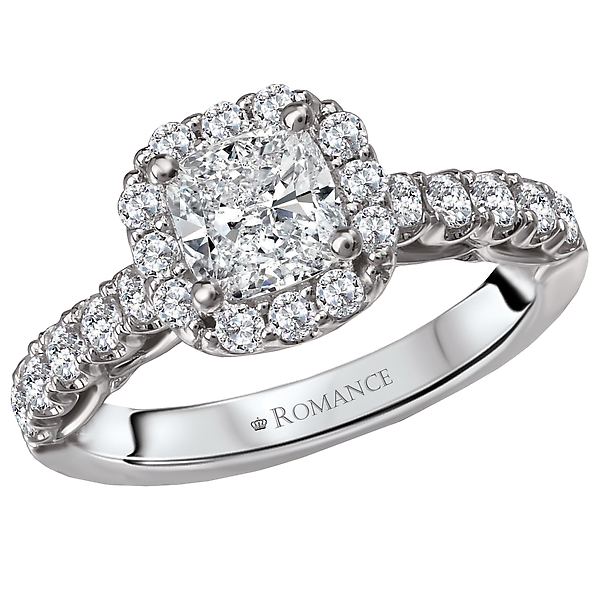 Halo Semi-Mount Diamond Ring