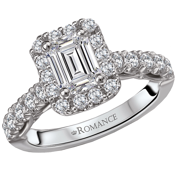 Halo Semi-Mount Diamond Ring