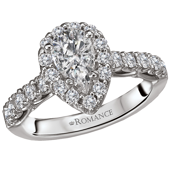 Halo Semi-Mount Diamond Ring