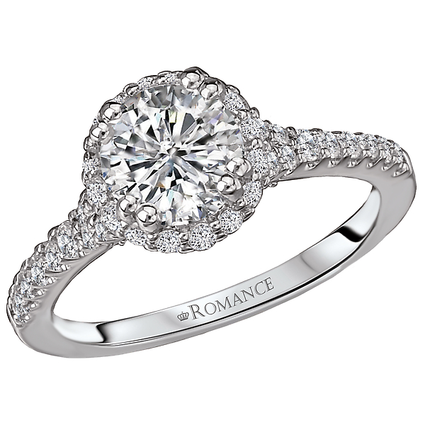 Halo Semi-Mount Diamond Ring