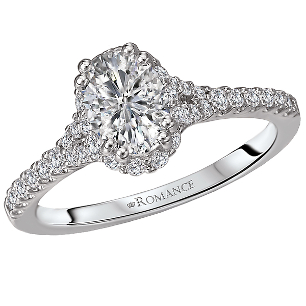 Halo Semi-Mount Diamond Ring