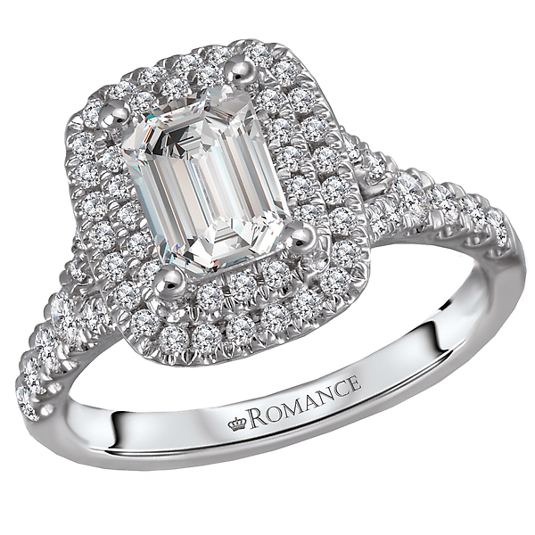 Halo Semi-Mount Diamond Ring