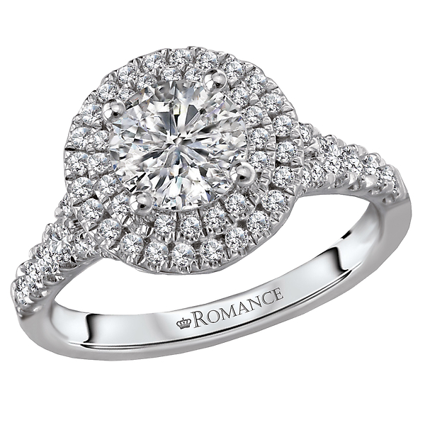 Halo Semi-Mount Diamond Ring