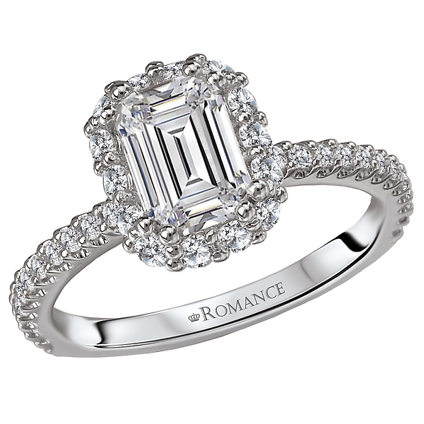 Halo Semi-Mount Diamond Ring