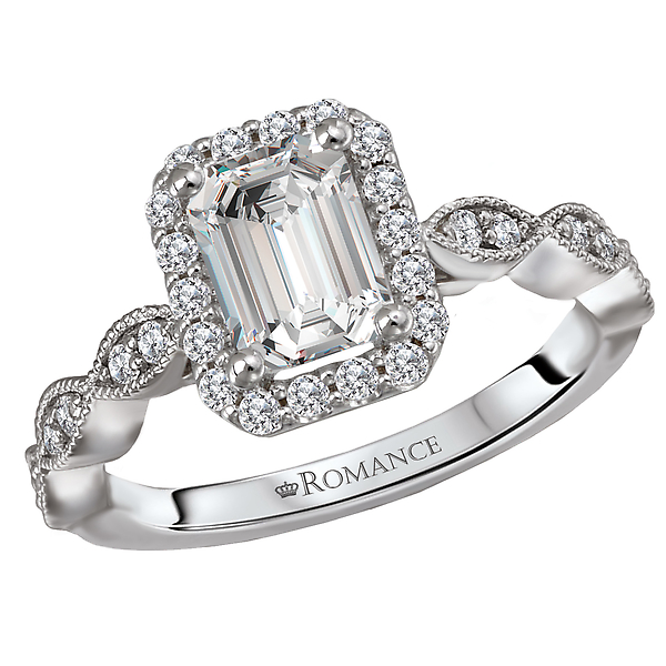 Halo Semi-Mount Diamond Ring